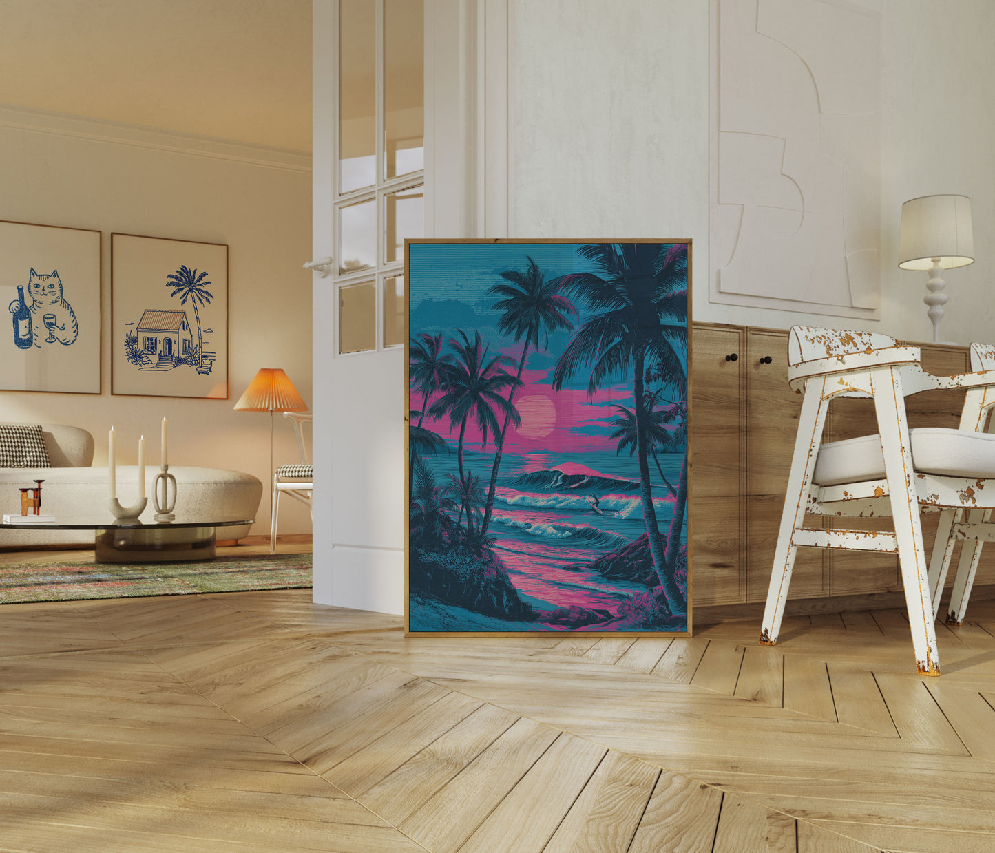 Sunset Surf Paradise Poster