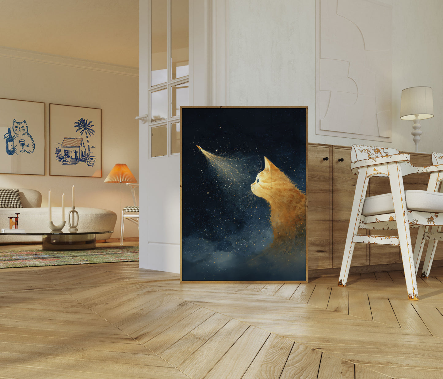 Cosmic Cat Dreams Poster