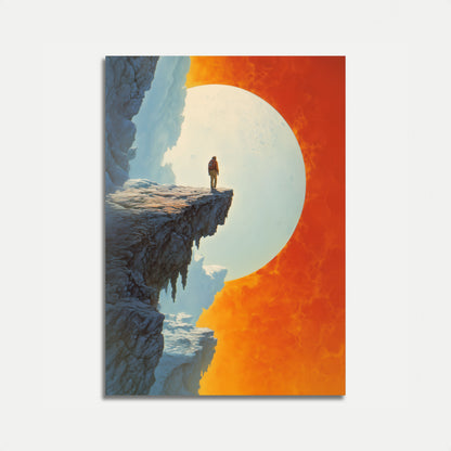 Cartel del Aventurero en la Cumbre de la Montaña