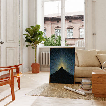 Digitaler Berg-Sonnenaufgang-Poster