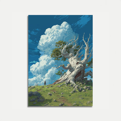 Cartel de Paisaje de Tormenta de Árbol Antiguo