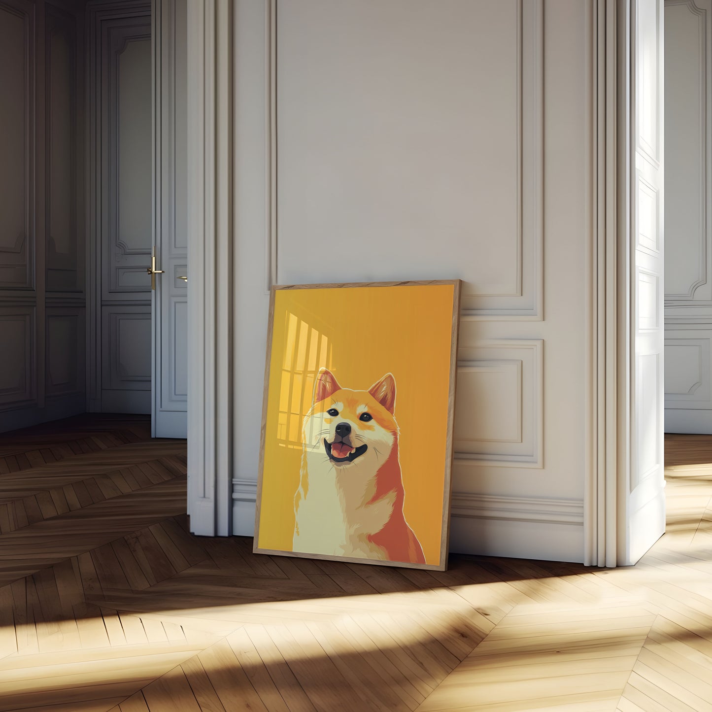 Glad Shiba Inu Hundaffisch