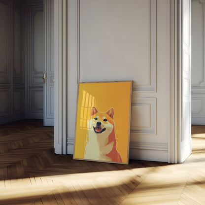 Glad Shiba Inu Hundaffisch