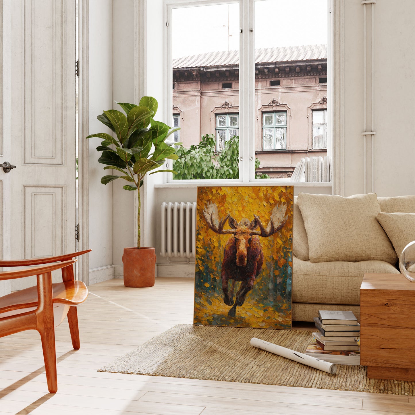 Majestic Elg i Gyllen Høst Plakat