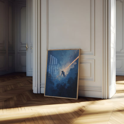 Astronaut Light Bridge Poster