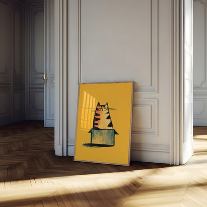 Lächelnde Katze in Box Poster