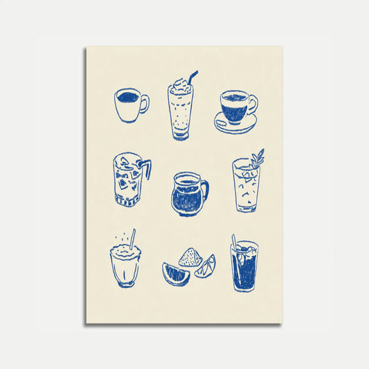 Coffee Drinks Collection Poster