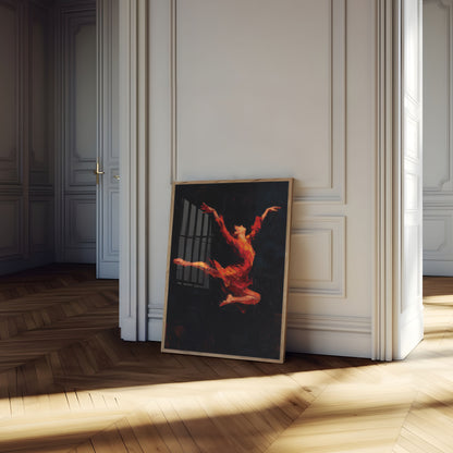 Danseres in Rood Bewegingsposter