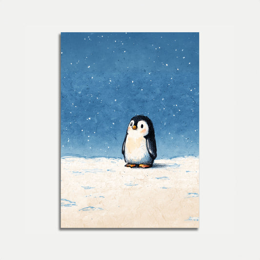 Lone Penguin Winter Poster