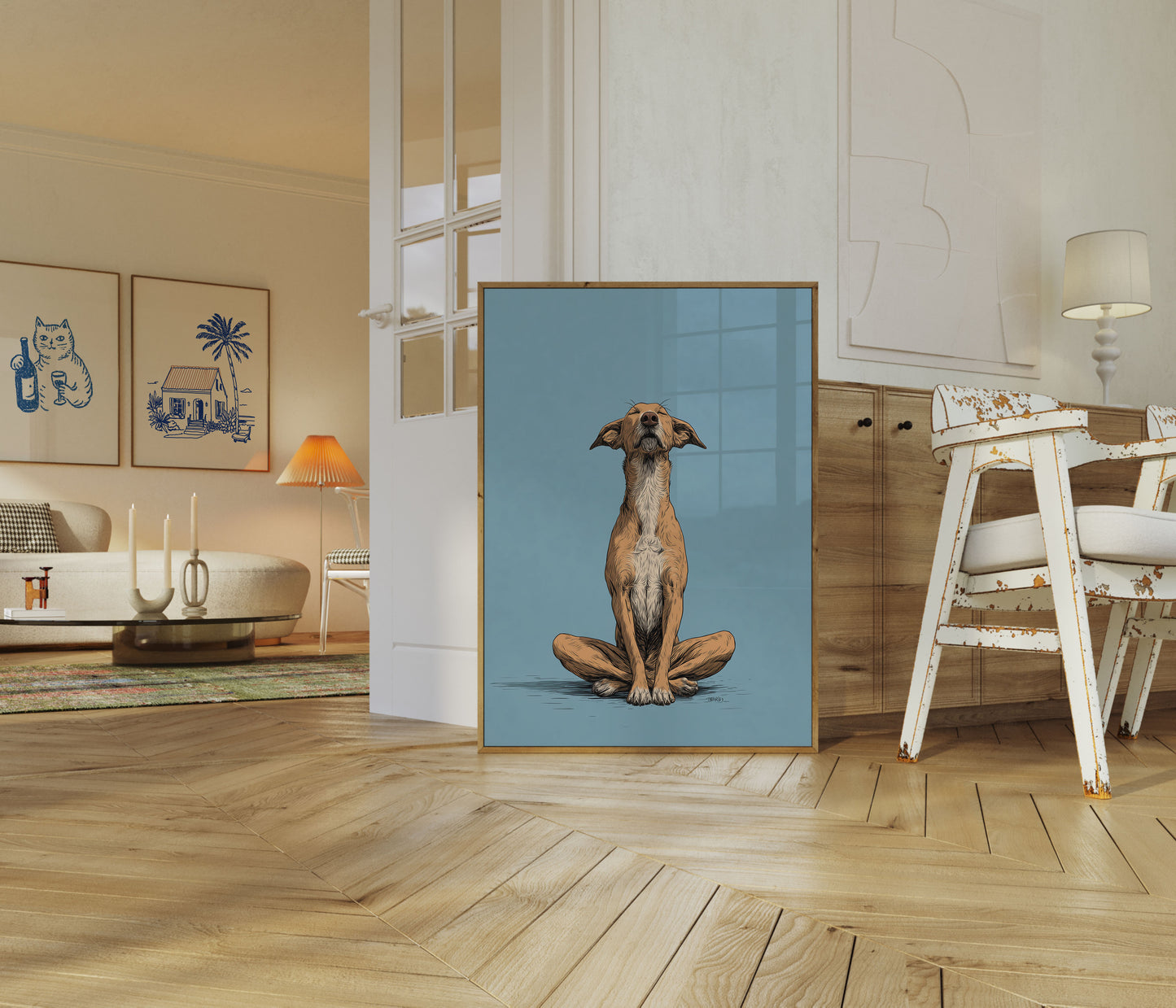 Affiche de yoga Zen Dog