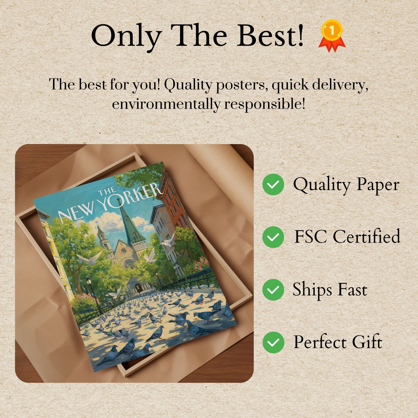 City Pigeons New York Poster