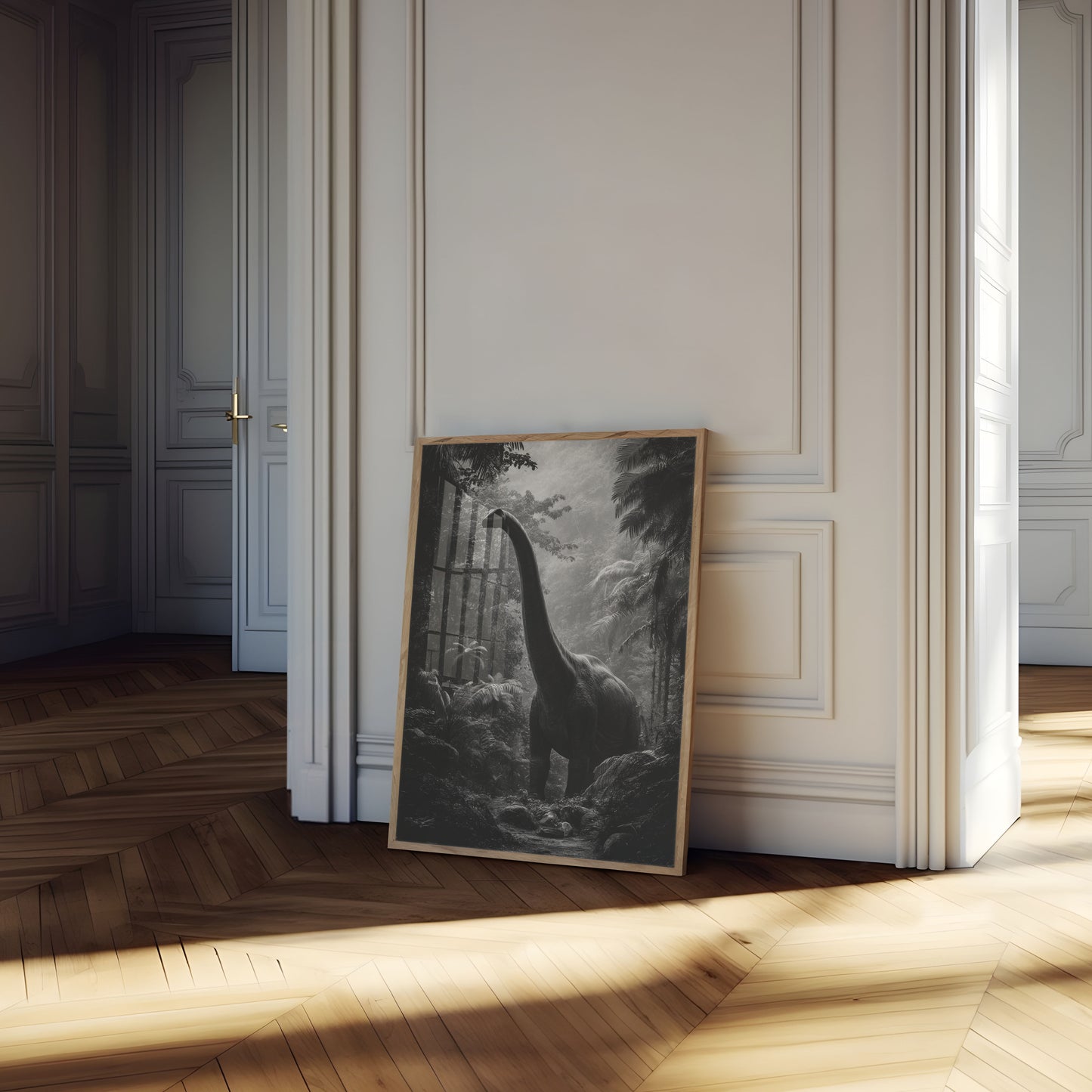 Póster del Brontosaurio de la Jungla Prehistórica