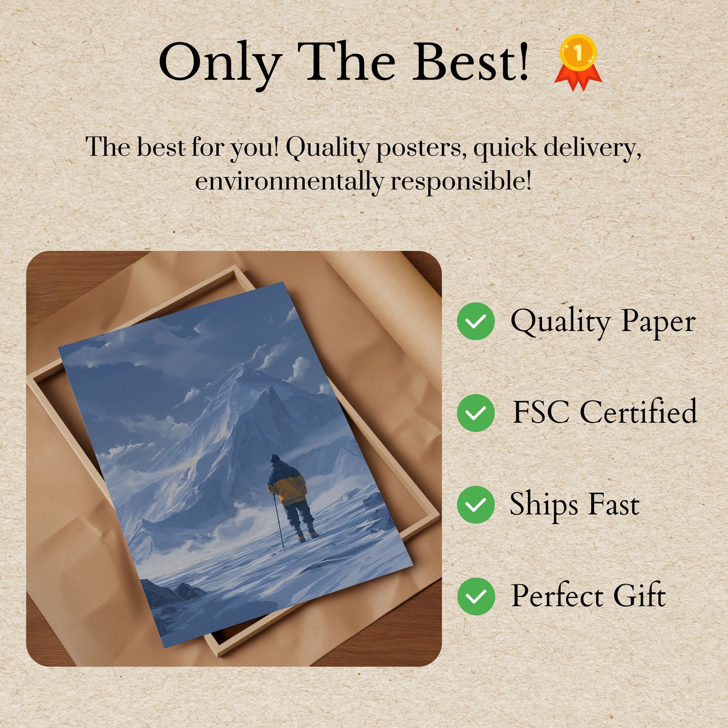 Solitary Mountain Expedition Poster