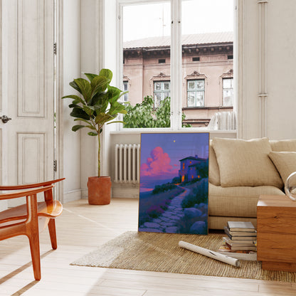 Tuscan Villa Twilight Poster
