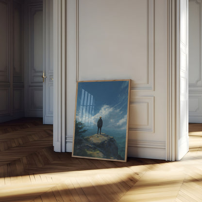 Solitude and Serenity Mountain Poster