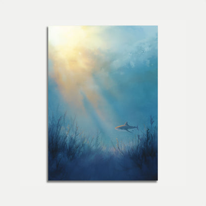 Serene Shark Underwater Poster