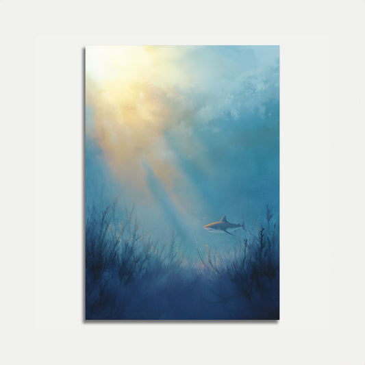 Serene Shark Underwater Poster