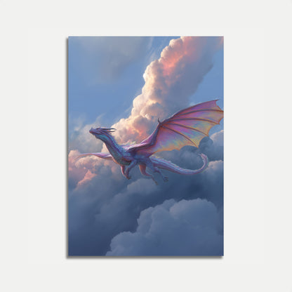 Póster del viaje celestial del dragón etéreo