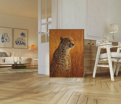 Golden Savanna Cheetah Poster