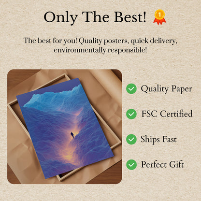 Solitary Journey Mountain Poster