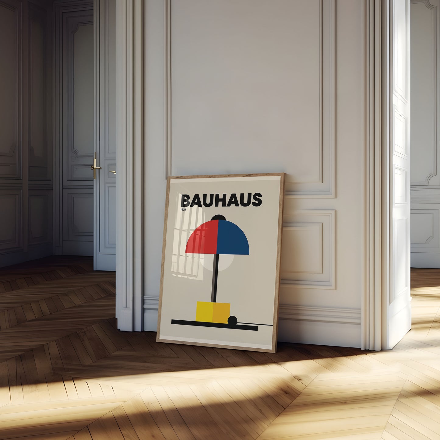 Vintage Bauhaus Lamp Design Poster