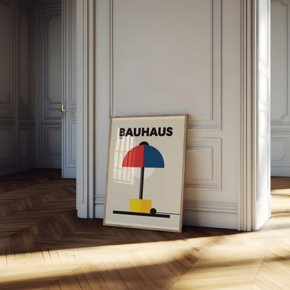 Vintage Bauhaus Lamp Design Poster