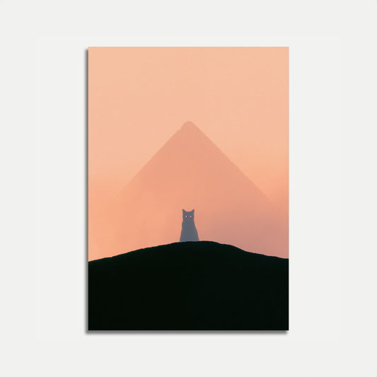 Black Cat on Mountain Poster