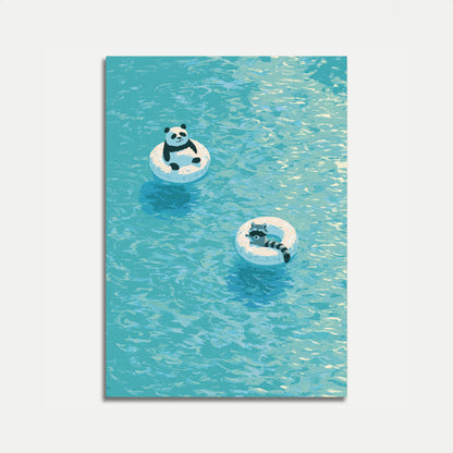 Pool Party Dieren Vrienden Poster