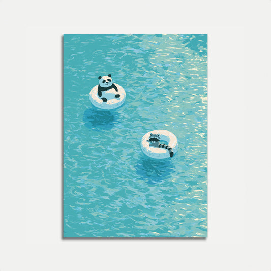 Pool Party Dieren Vrienden Poster