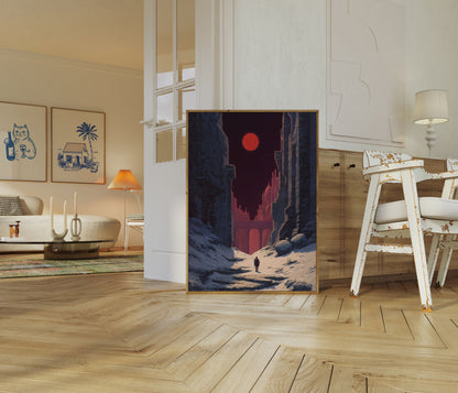 Póster de Ruinas del Desierto del Sol Rojo