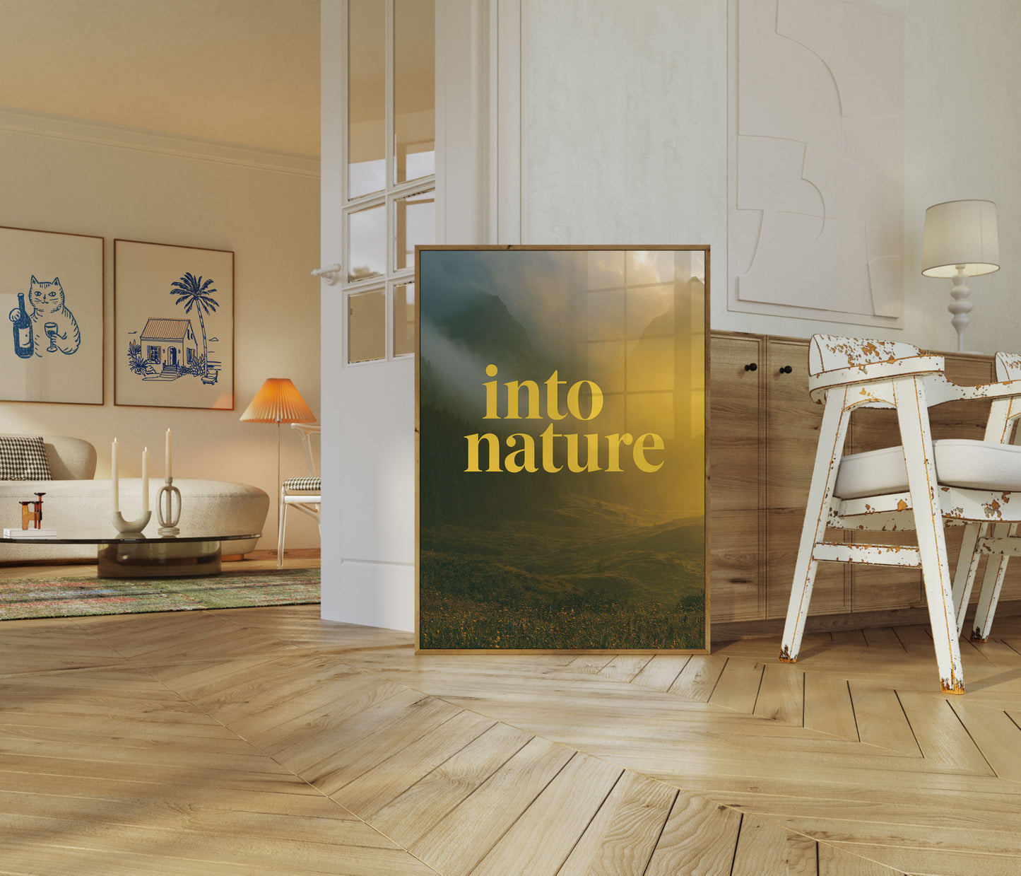 Poster Valle Montana in Natura
