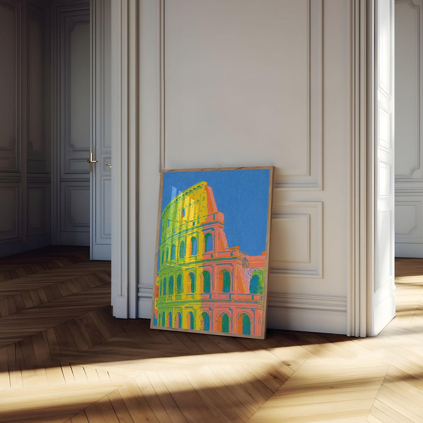 Buntes Kolosseum Rom Plakat