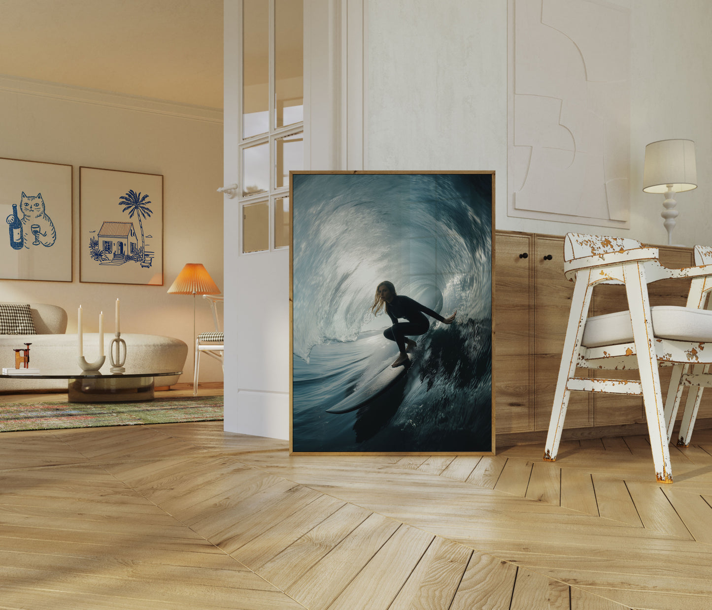 Inside the Wave Surfing Poster