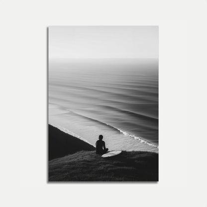 Póster de Surfista Esperando las Olas