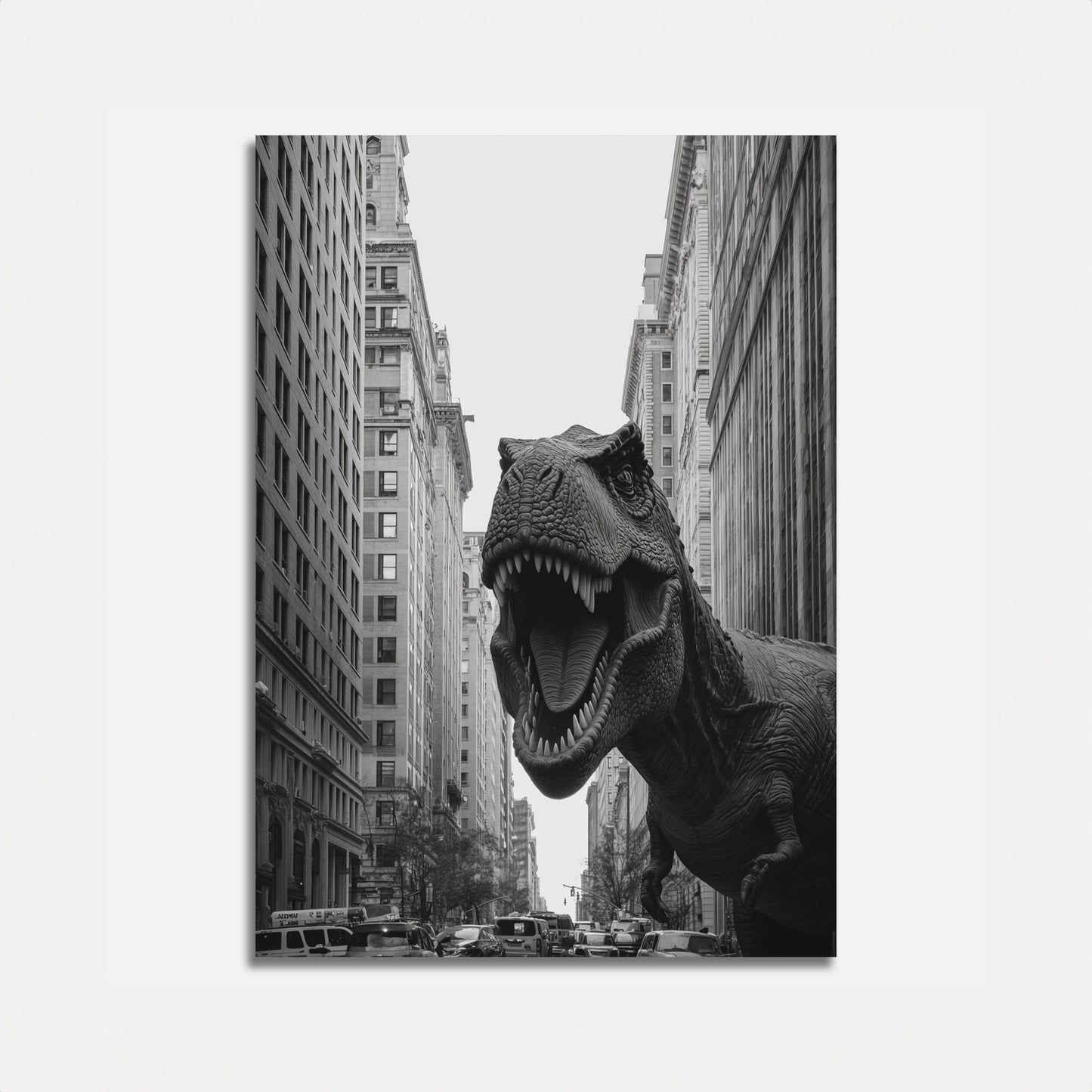 Urban T-Rex City Invasion Poster