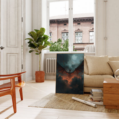 Póster de Furia lunar del dragón místico