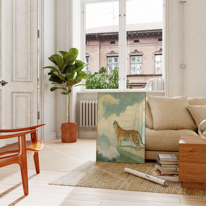 Tiger Gazing at Dragon Poster