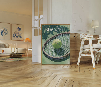 Tennis Racket and Ball Poster