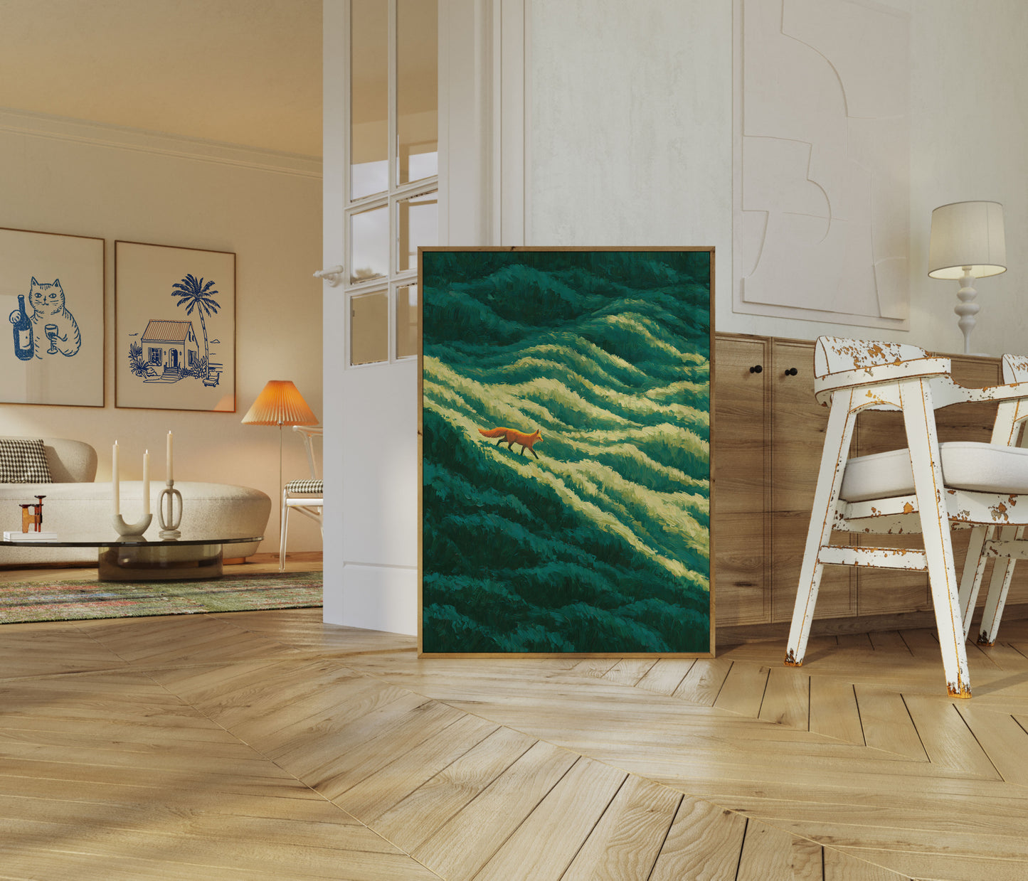 Fox in the Grassland Poster