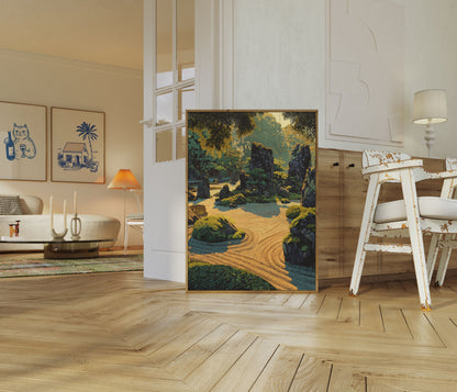 Zen Tuin Landschap Poster