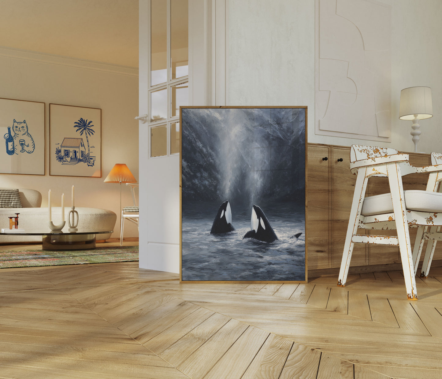 Orche nelle Montagne Nebbiose Poster