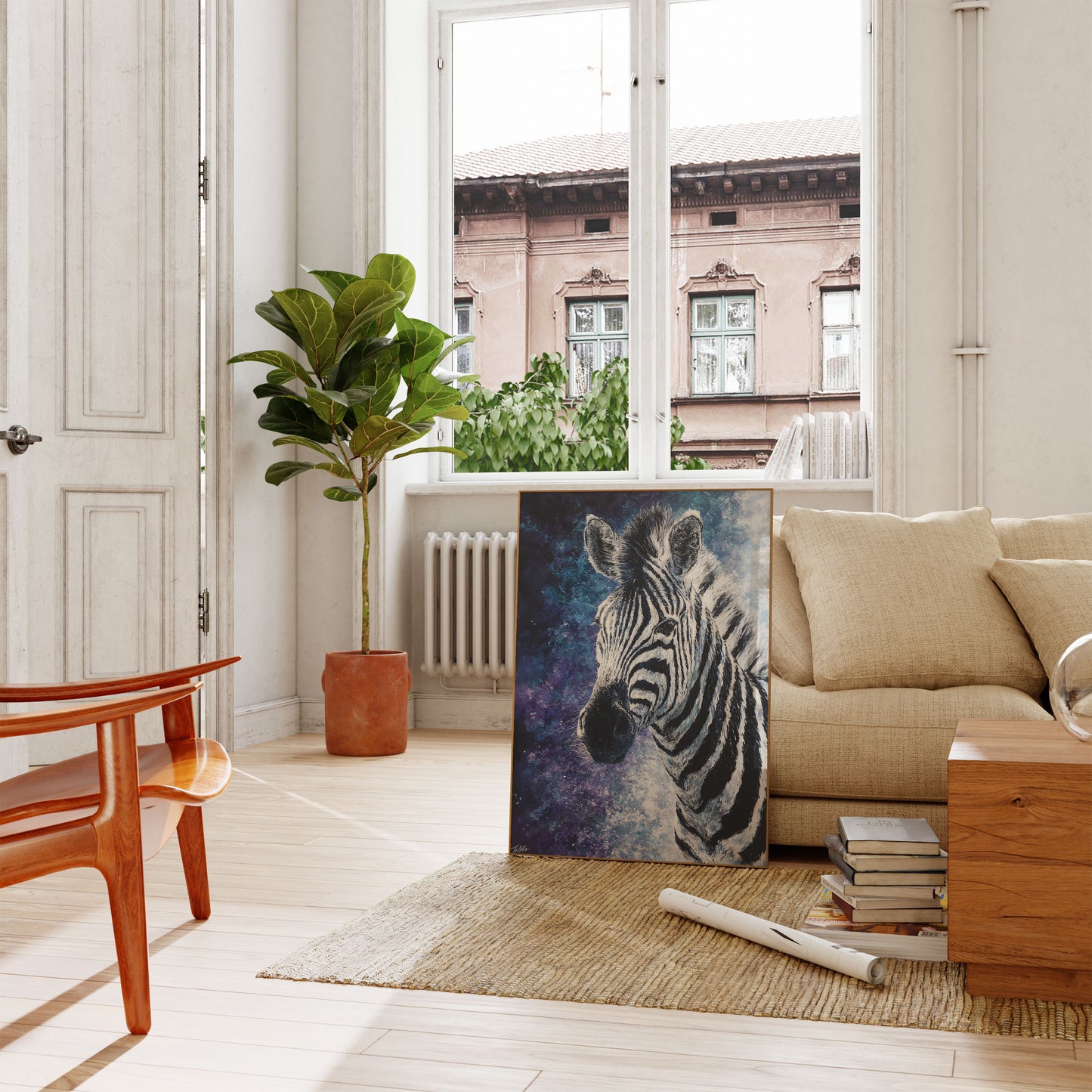 Cosmic Zebra Stripes Poster