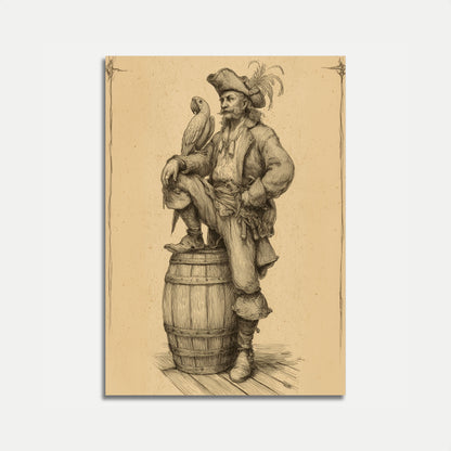 Pirate and Parrot Companion Poster