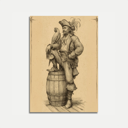 Pirate and Parrot Companion Poster