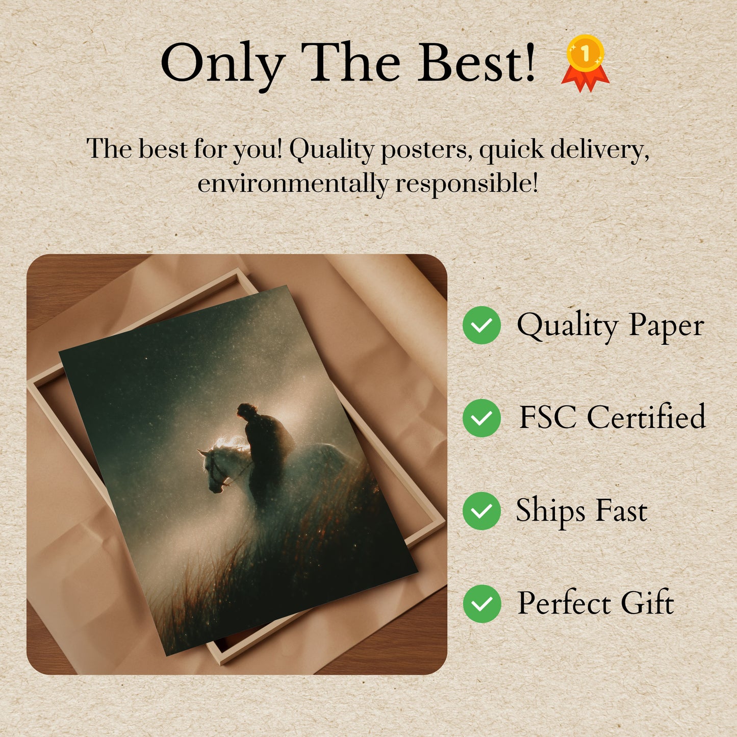 Mystical Horseback Journey Poster