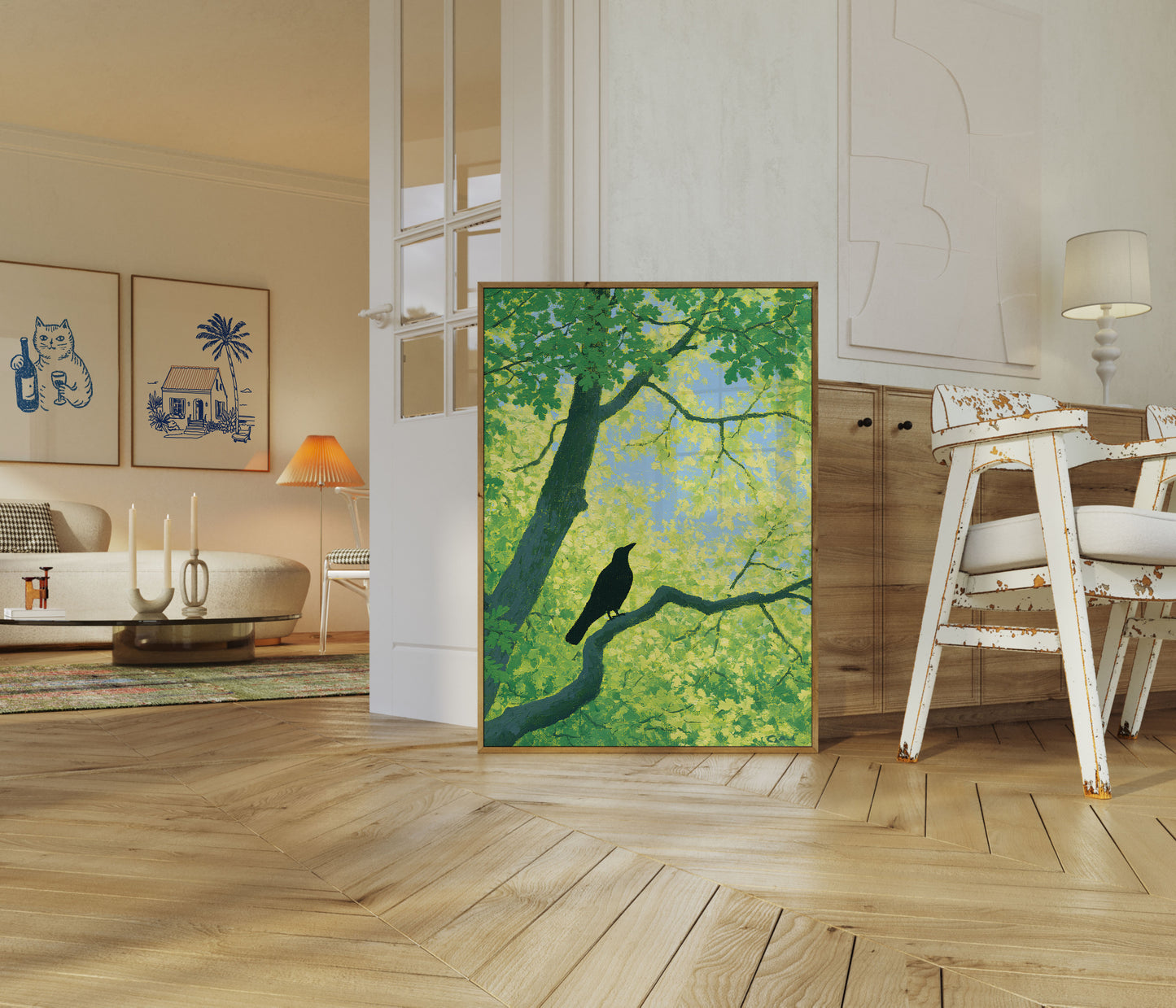 Bird in Summer Trees Poster