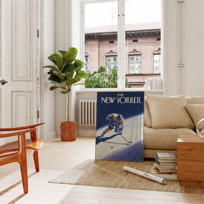 Hockey Ice Action New Yorker Poster