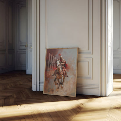 Charging Roman Cavalry Warrior Poster