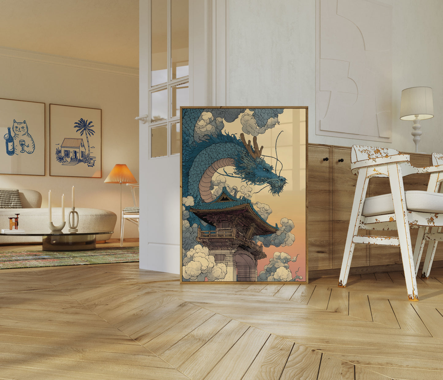 Mystic Dragon Temple Poster