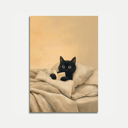 Pôster de Gato Leitor Acolhedor